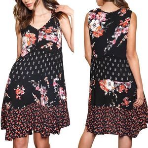 BILA Women's Sleeveless Asymmetrical Dress in Black S